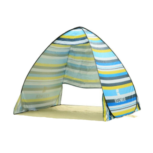 쿠머 해변 낚시 초경량 원터치 텐트, 옐로우블루, 2~3인용 