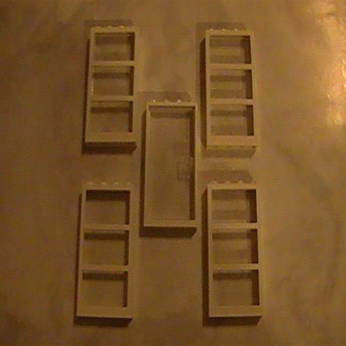 Lego Set of 1 Door & 4 Windows with Clear Plastic Glass Building Brick Acce, 본품선택 