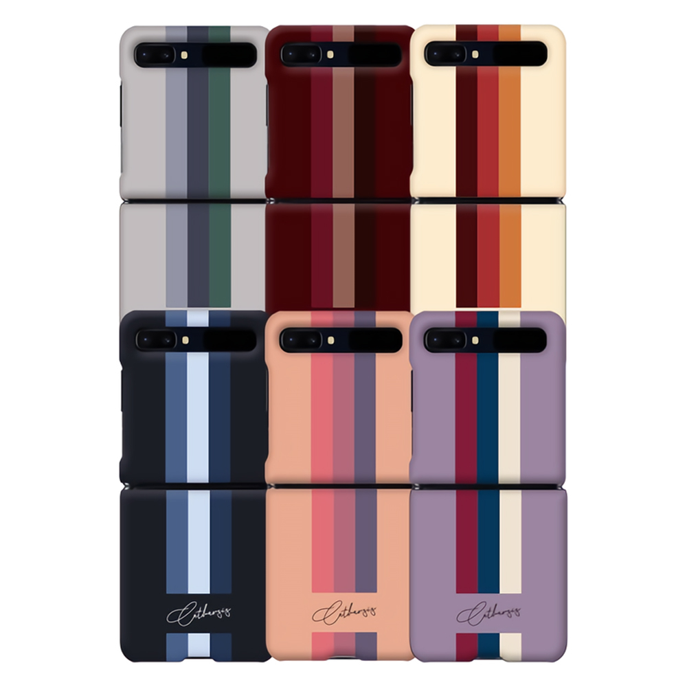 땀비네 삼성 갤럭시 Z Flip Z플립 제트플립 심플 카타르시스 컬러 라인 디자인 슬림 하드 휴대폰 케이스 