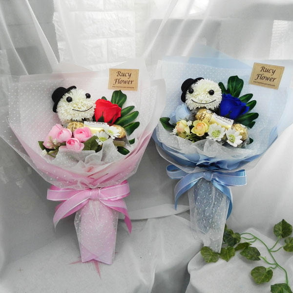 루시 스마일퐁퐁 꽃다발 페레로로쉐 - 시즌F, 비누꽃추가(단독구매불가) 