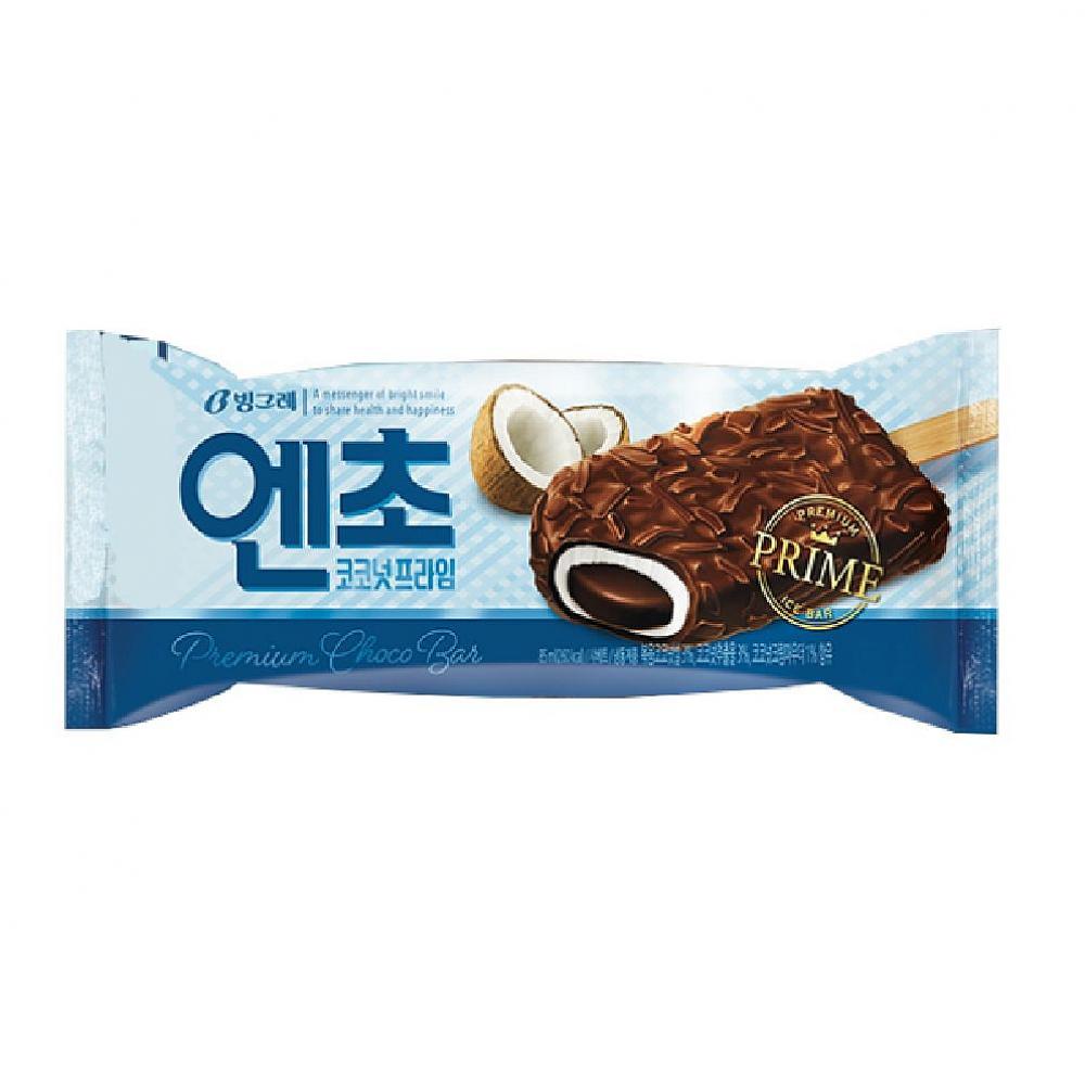 밀레마트 빙그레 엔초 코코넛프라임바 1박스 40개입 아이스크림 스낵, 1 