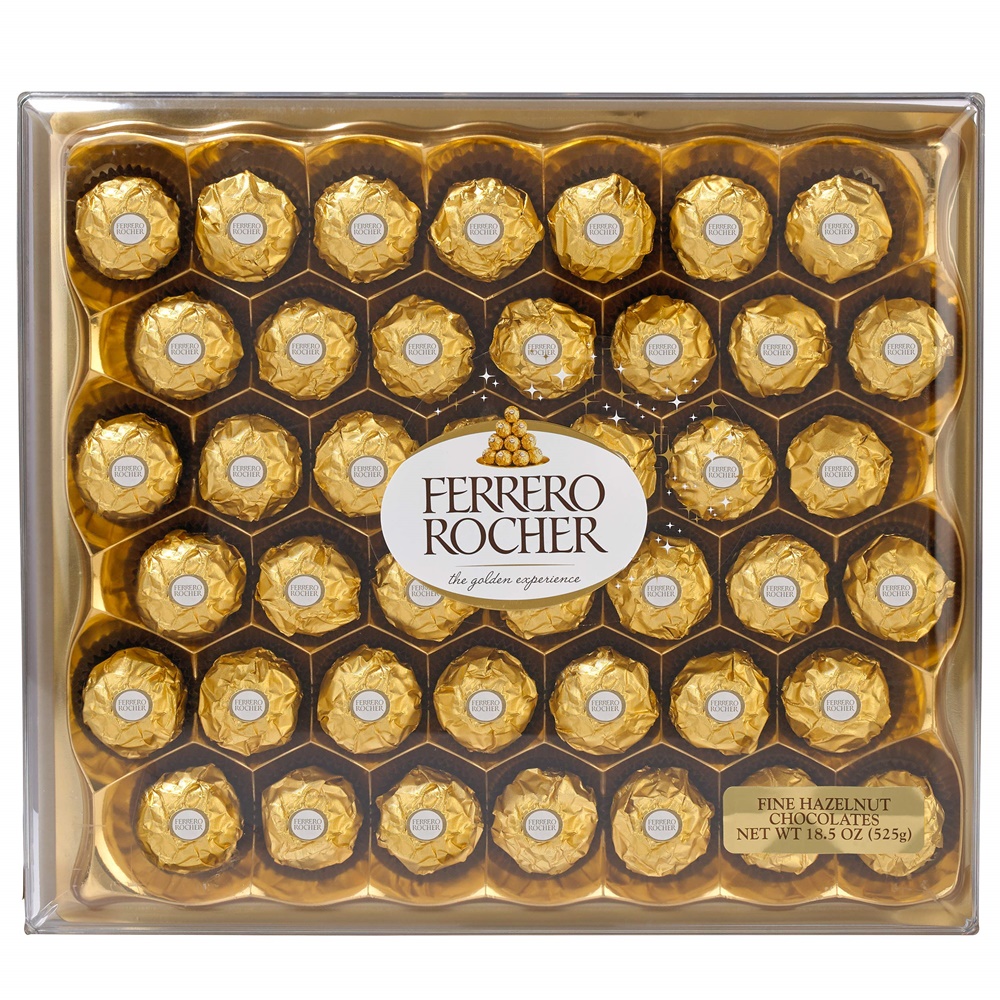 Ferrero Rocher 페레로로쉐 파인 헤이즐넛 밀크 초콜릿 42개입 초콜릿 캔디 선물 박스, 1개 