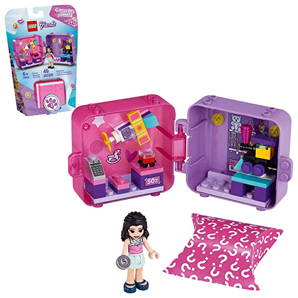 LEGO Friends Emma’s Shopping Play Cube 41409 Building Kit Includes a Collectible Mini-Doll for Ima 