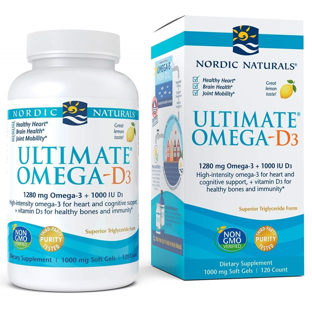 Nordic Naturals Ultimate Omega-D3 오메가3 120정, 1개 