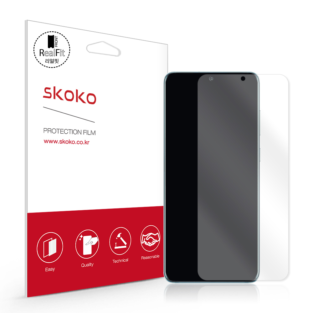 스코코 갤럭시 S20 플러스 케이스핏 액정보호필름 2매, 단품 