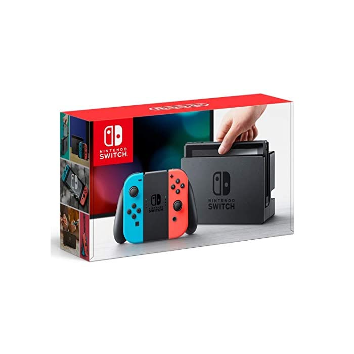 닌텐도 Nintendo Switch 본체 (닌텐도 스위치) [Joy-Con (L) 네온 블루 / (R) 레, 자세한 내용은 참조 