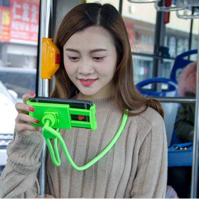 게으른 브래킷 범용 360 회전 유연한 전화 Selfie 홀더 뱀 같은 목 베드 마운트 안티 스키드 전화 매일 사용, 녹색 