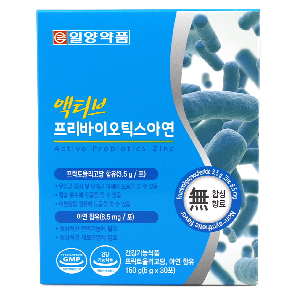 일양약품 액티브 프리바이오틱스 아연, 5g, 30개 