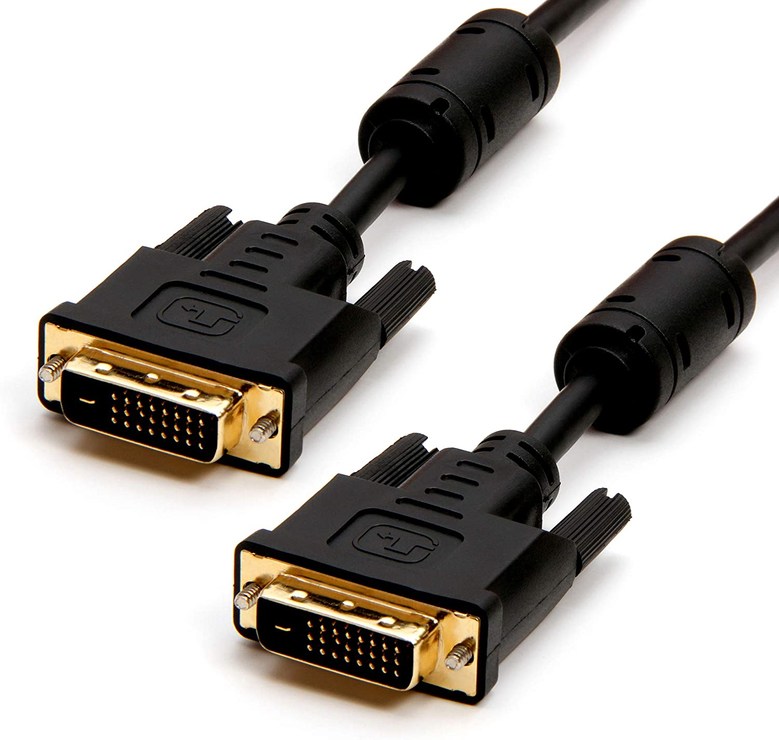 [해외직구]Cmple DVI-DVI 케이블 듀얼 링크 금도금-노트북 프로젝터 HDTV -75 피트 검은 색 (DVI 듀얼 링, Black_75FT 