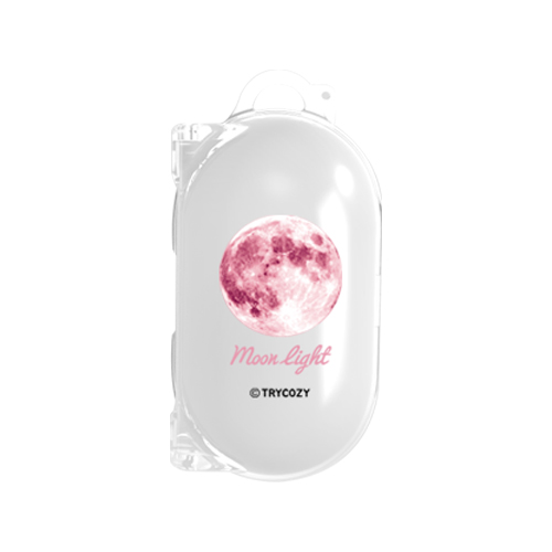 트라이코지 문라이트 갤럭시 버즈 / 버즈플러스 클리어 투명케이스, 단일상품, 보름달 핑크 