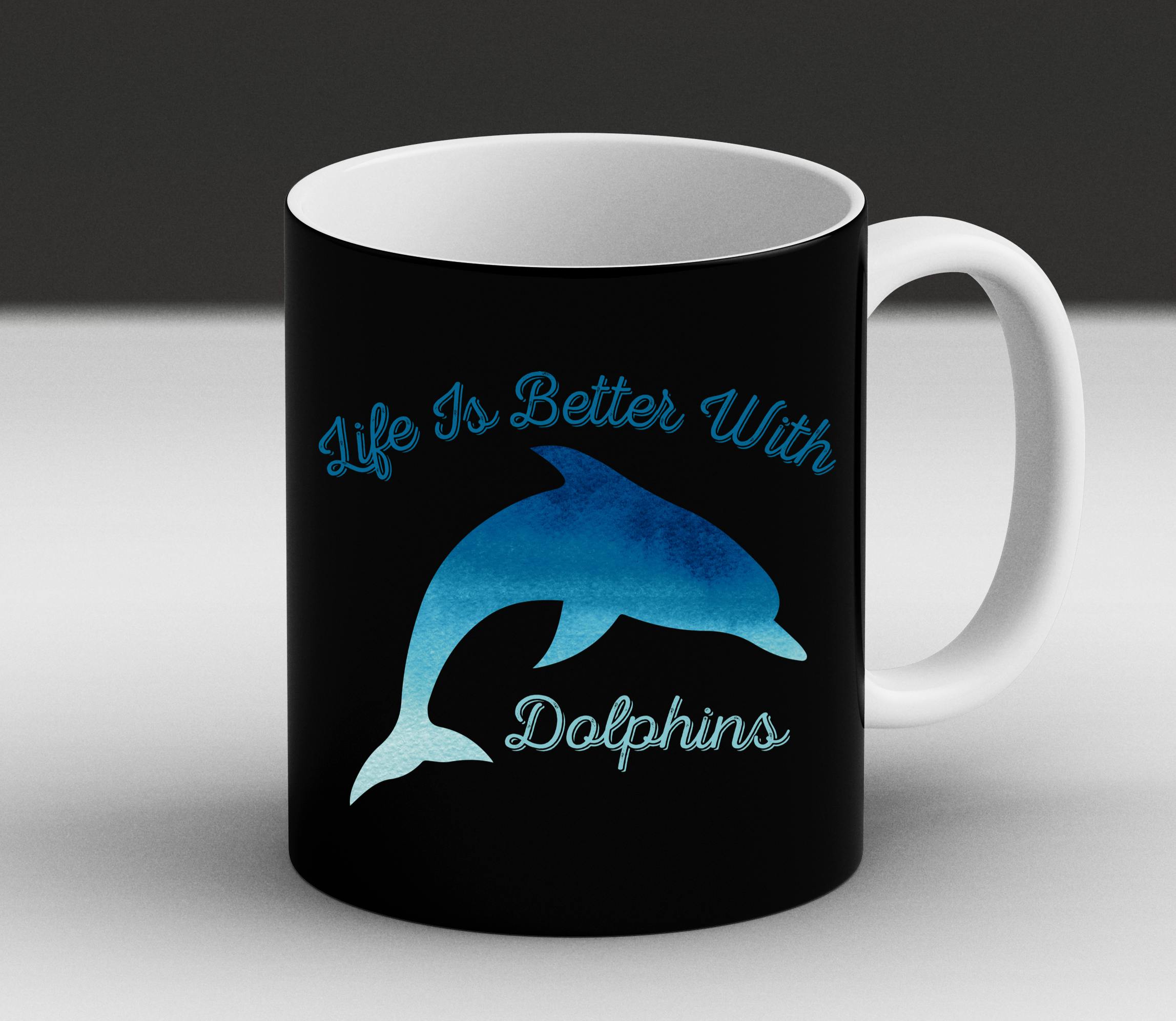 thumbnail 3  - Better With Dolphins Cute Present For Dolphin Lover Cute Gifts  Coffee Mug